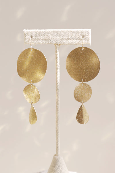 Statement Disk Earrings - Gold