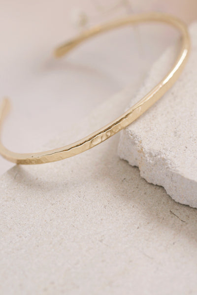 Lunar Hammered Cuff Bracelet