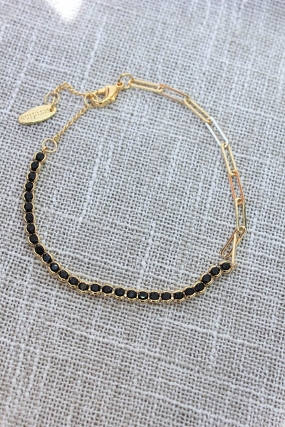 Half Chain Tennis Bracelet