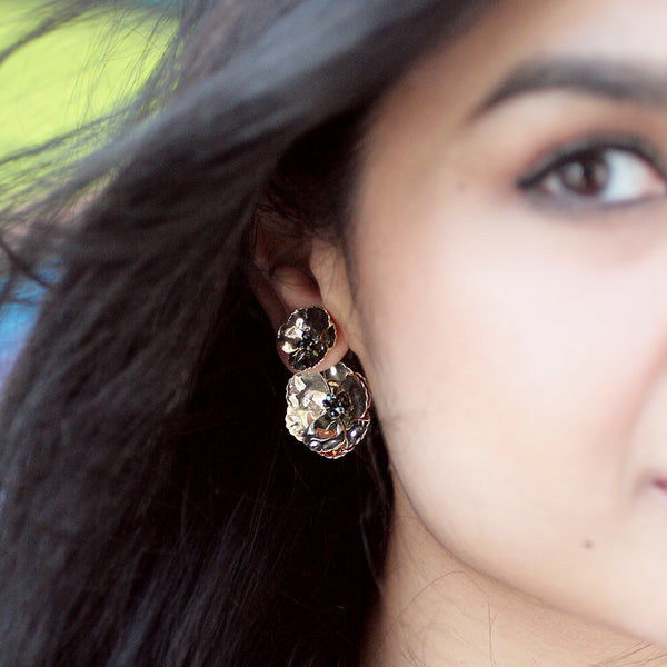 Poppy Front Back Earrings - Gold