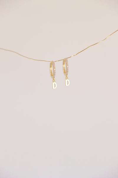 The Mini Monogram Huggie Earrings