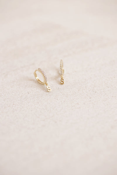 The Mini Monogram Huggie Earrings