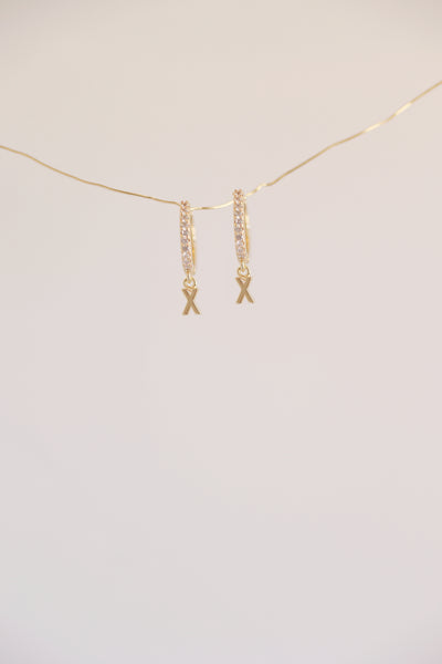 The Mini Monogram Huggie Earrings